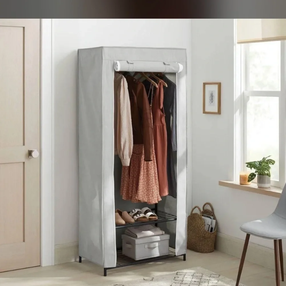 NIB Brightroom Gray Fabric Wardrobe Storage Organizer